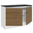 Ver imagem 5 de Balcão de Pia Cozinha 100% Mdf 120 Cm 2 Portas Branco/rustic Acordes Madesa Branco/rustic