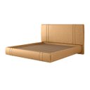 Ver imagem 4 de Cama Moderna Aspen King Box com Cabeceira Estofada Base Flutuante Pu Caramelo G99 - Gran Belo