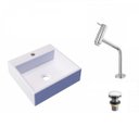 Ver imagem 2 de Kit Cuba Q395 com Torneira Pratika 1060 Metal Válvula Click 1 Polegada B Compace