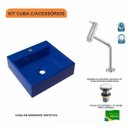 Ver imagem 3 de Kit Cuba Q395 Torneira Pratika 1060 Metal Válvula Click 1 1/2 Polegada Compace