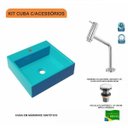 Ver imagem 3 de Kit Cuba Q395 Torneira Pratika 1060 Metal Válvula Click 1 1/2 Polegada Compace