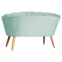 Ver imagem 3 de Poltrona Namoradeira Pétala Veludo Várias Cores Pés de Madeira S.A. Móveis DS Estofados Acqua