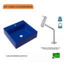 Ver imagem 3 de Kit Cuba Q395 Torneira Pratika 1060 Metal 1/4 Volta Compace