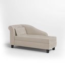 Ver imagem 4 de Recamier Diva França 1,40m Suede Bege - Inova Decor