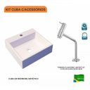 Ver imagem 3 de Kit Cuba Q395 Torneira Pratika 1060 Metal 1/4 Volta Compace
