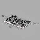 Ver imagem 3 de Cooktop À Gás Electrolux 5 Bocas Multi Chama Mesa Inox Ke5xc Bivolt