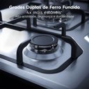 Ver imagem 6 de Cooktop À Gás Electrolux 5 Bocas Multi Chama Mesa Inox Ke5xc Bivolt