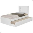Ver imagem 3 de Bicama Solteiro Bella Vista com Cama Auxiliar MDF MDP Branco Tebarrot Móveis