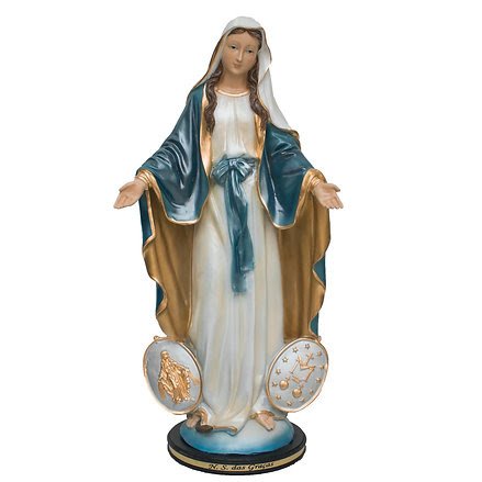 Imagem Nossa Senhora Das Graças 30cm Barroca Resina - 1