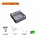 Ver imagem 3 de Kit Cuba Q395 Válvula 1 Polegada Sifão Flexível PVC Compace