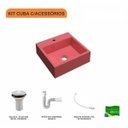 Ver imagem 3 de Kit Cuba Q395 Válvula 1 Polegada Sifão Flexível Pvc Compace