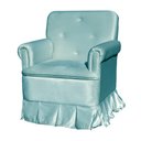 Ver imagem 2 de Poltrona Amamentação com Balanço + Puff Laura Veludo Azul Tiffany