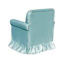 Ver imagem 3 de Poltrona Amamentação com Balanço + Puff Laura Veludo Azul Tiffany