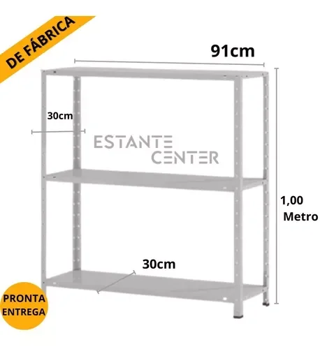 Bancada de Aço 30x0,91x1,0 C/ 3 Bandejas Leve - 2