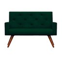 Ver imagem 4 de Kit Namoradeira + 1 Poltronas Decorativas Nina Capitonê Suede Verde - Dominic Decor