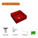 Ver imagem 3 de Kit Cuba Q395 Válvula 1 Polegada Sifão Flexível Pvc Compace