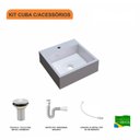 Ver imagem 3 de Kit Cuba Q395 Válvula 1 Polegada Sifão Flexível PVC Compace
