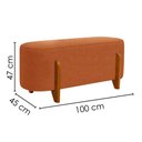 Ver imagem 3 de Puff Recamier Organico Imperial 100 cm Boucle Terracota Impo