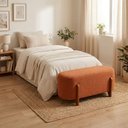 Ver imagem 5 de Puff Recamier Organico Imperial 100 cm Boucle Terracota Impo