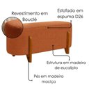 Ver imagem 4 de Puff Recamier Organico Imperial 100 cm Boucle Terracota Impo