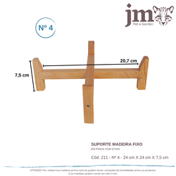 Suporte Fixo Rasteiro de Madeira para Vaso de Planta N°4 - 4