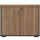Ver imagem 3 de Balcão para Escritório com Chave Office Multiuso Atria Executiva A02 Nogal Preto - Lyam Decor