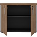 Ver imagem 7 de Balcão para Escritório com Chave Office Multiuso Atria Executiva A02 Nogal Preto - Lyam Decor
