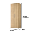 Ver imagem 3 de Armário de Escritório Manuela 2 Portas 5 Prateleiras 1,80m