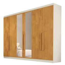 Guarda Roupa Oslo 6 Portas 4 Gavetas com Espelho Mdf - Mademarcs - 2