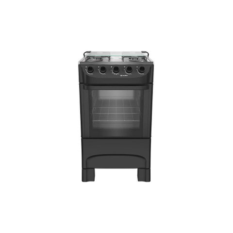 Fogão Mueller 4 Bocas Preto Fosco MFI4BA - Bivolt