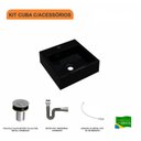 Ver imagem 3 de Kit Cuba Q395 Válvula Click 1 Polegada B Sifão Cromado Flexível Compace