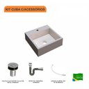 Ver imagem 3 de Kit Cuba Q395 Válvula Click 1 Polegada B Sifão Cromado Flexível Compace