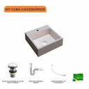 Ver imagem 3 de Kit Cuba Q395 com Válvula Click 1 Polegada G Sifão Flexível Pvc Compace