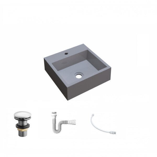 Kit Cuba Q395 com Válvula Click 1 Polegada G Sifão Flexível PVC Compace - 2
