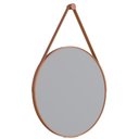 Ver imagem 1 de Espelheira de Couro Orion 60 Cm Caramelo - Cozimax Espelheira Couro Orion 60 Caramelo