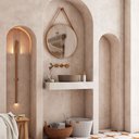 Ver imagem 3 de Espelheira de Couro Orion 60 Cm Caramelo - Cozimax Espelheira Couro Orion 60 Caramelo