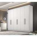 Ver imagem 1 de Guarda Roupa Casal 100% Mdf 6 Portas 8 Gavetas - Linea-branco - Móveis Novo Horizonte