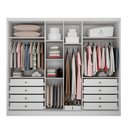 Ver imagem 3 de Guarda Roupa Casal 100% Mdf 6 Portas 8 Gavetas - Linea-branco - Móveis Novo Horizonte