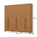 Ver imagem 4 de Guarda-roupa Casal New Jade 6 Portas 3 Gavetas Cinamomo - Henn