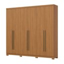 Ver imagem 2 de Guarda-roupa Casal New Jade 6 Portas 3 Gavetas Cinamomo - Henn