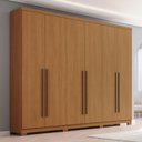 Ver imagem 1 de Guarda-roupa Casal New Jade 6 Portas 3 Gavetas Cinamomo - Henn
