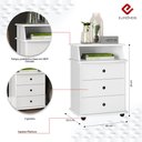 Ver imagem 3 de Mesa de Cabeceira com 3 Gavetas e Nicho Luxo New I - Freijó