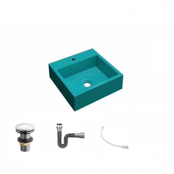 Kit Cuba Q395 com Válvula Click 1 Polegada G Sifão Cromado e Flexível Compace - 2