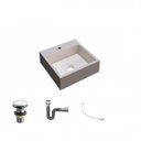 Ver imagem 2 de Kit Cuba Q395 com Válvula Click 1 Polegada G Sifão Cromado e Flexível Compace