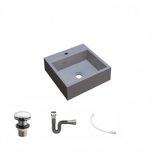 Kit Cuba Q395 com Válvula Click 1 Polegada G Sifão Cromado e Flexível Compace - 2