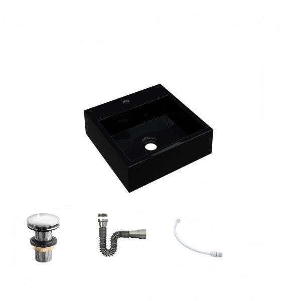 Kit Cuba Q395 com Válvula Click 1 Polegada G Sifão Cromado e Flexível Compace - 2