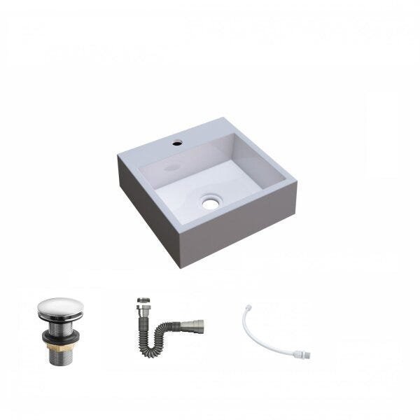 Kit Cuba Q395 com Válvula Click 1 Polegada G Sifão Cromado e Flexível Compace - 2
