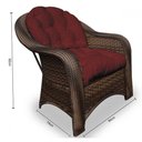 Ver imagem 2 de Conjunto de Poltronas Fibra Sintética Janaína - 2 Poltronas + 1 Mesa Centro - Tecido Duna Vermelho