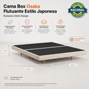 Ver imagem 5 de Cama Box King Osaka Flutuante Base Estofada Bouclê Bege Desk Design