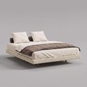 Ver imagem 1 de Cama Box King Osaka Flutuante Base Estofada Bouclê Bege Desk Design